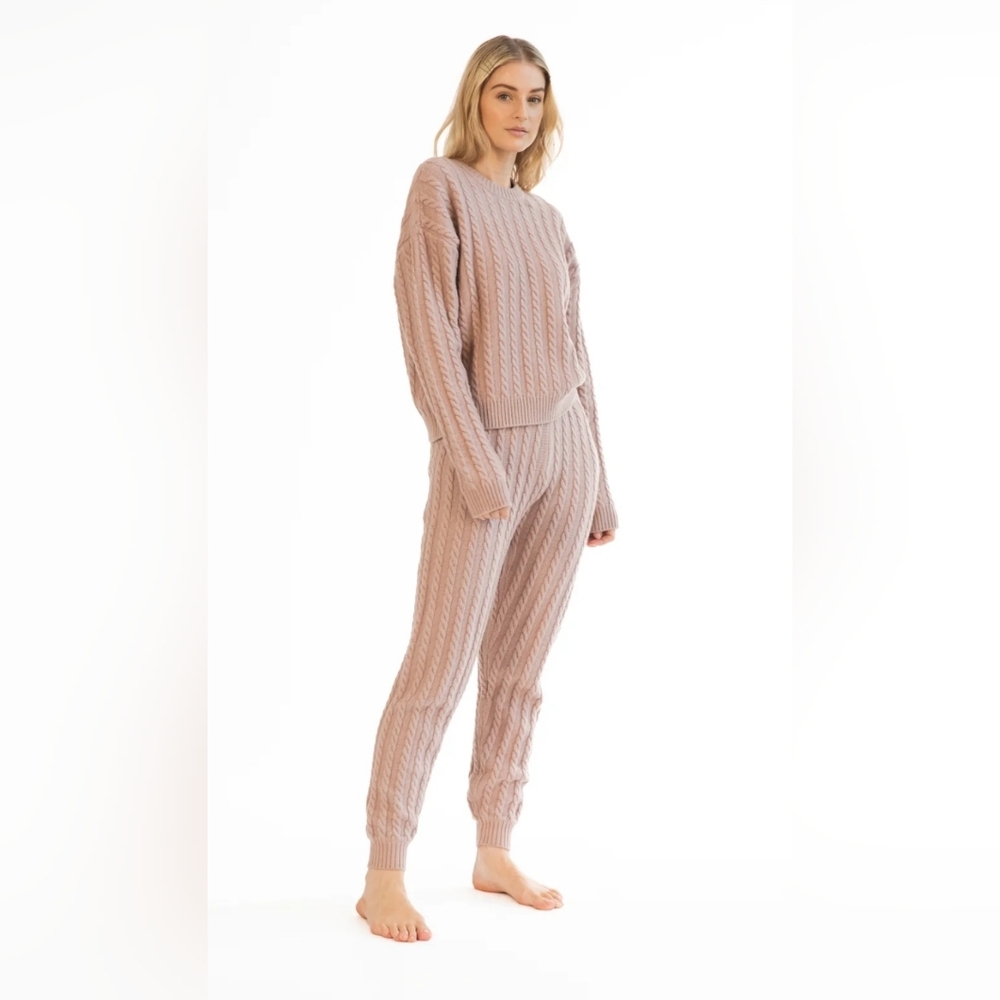 Paper Label MARION CABLE PANT + SELMA PULLOVER SWEATER SET (XS)